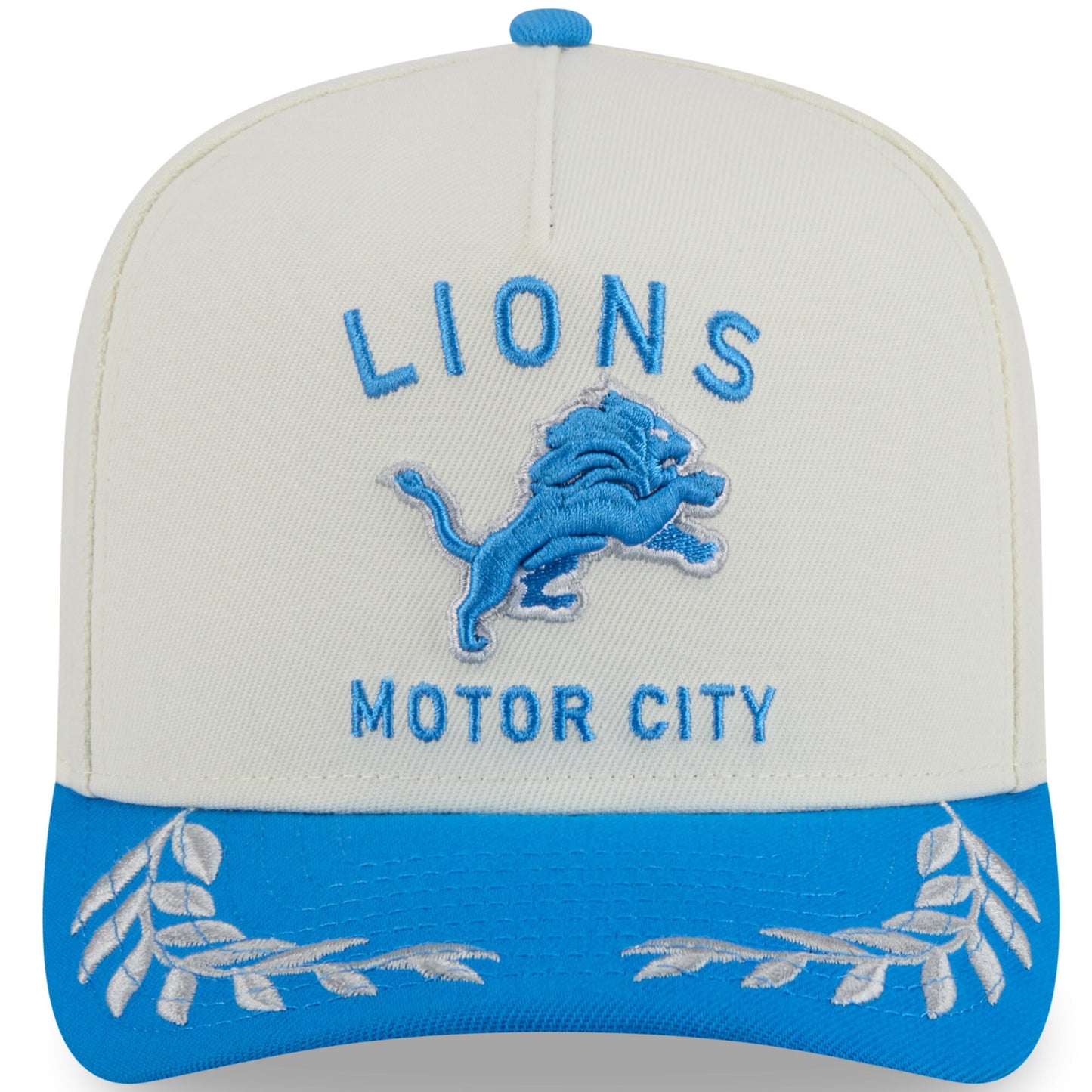 Men's Detroit Lions New Era 2025 NFL Draft Chrome A-Frame 9FIFTY Snapback Adjustable Hat - Pro Jersey Sports