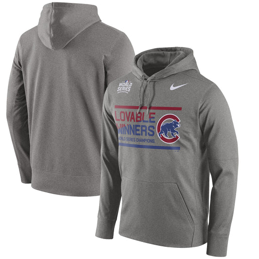 Men's Chicago Cubs Nike Gray 2016 World Series Champions Lovable Winners Performance Hoodie
