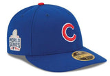 Chicago Cubs Authentic Collection On-Field 59FIFTY Low Profile Game Cap with 2016 World Series Patch - Pro Jersey Sports