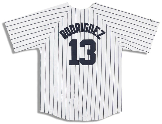 Youth Alex Rodriguez New York Yankees Majestic White Home Replica Jersey