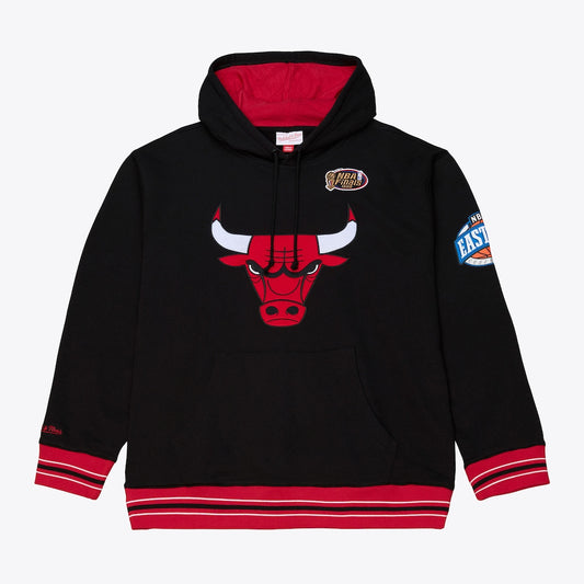 Men's Chicago Bulls Mitchell & Ness Black Playoff Win Lightweight Fleece Hoodie