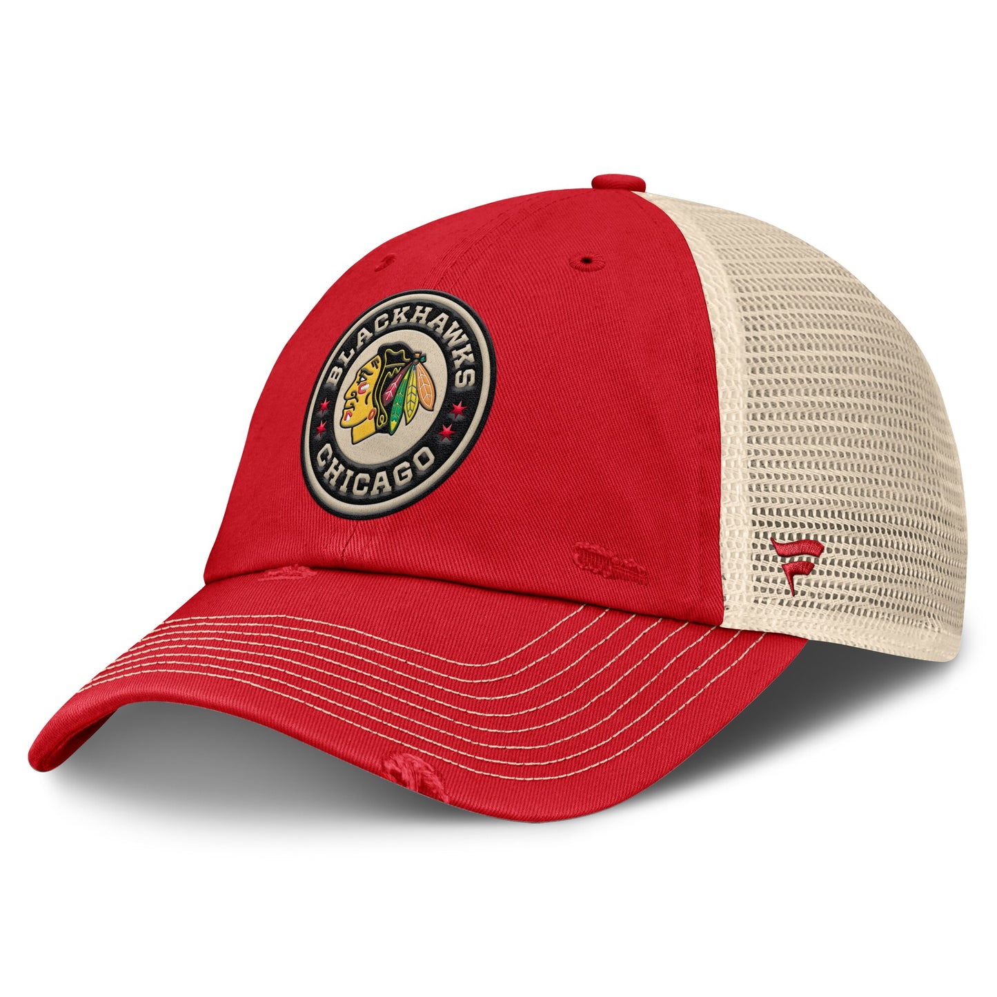 Men's Chicago Blackhawks Fanatics Red/Cream 2025 NHL Winter Classic Trucker Adjustable Hat