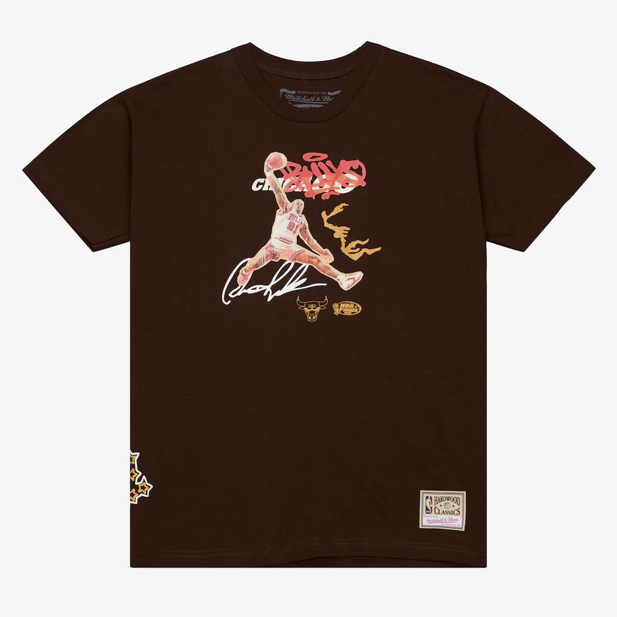 Dennis Rodman Chicago Bulls Brown Don't Mean a Thing Without the Ring Heritage T-Shirt