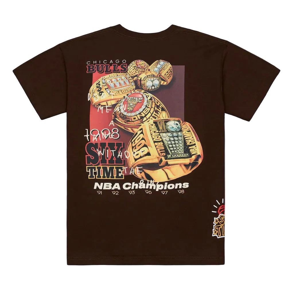 Dennis Rodman Chicago Bulls Brown Don't Mean a Thing Without the Ring Heritage T-Shirt