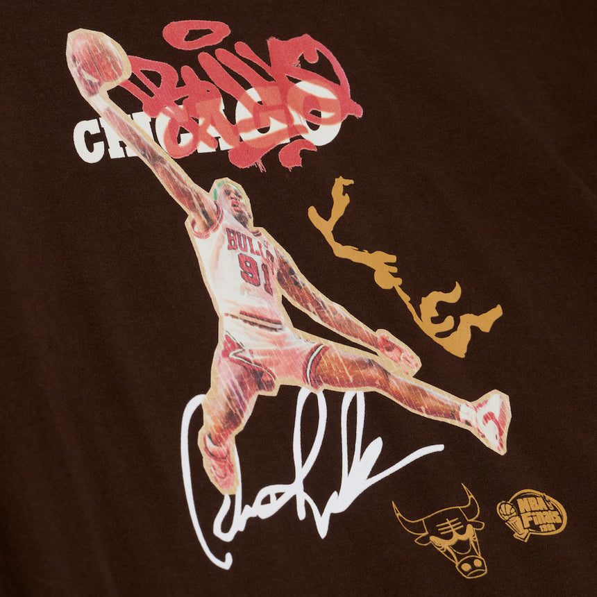Dennis Rodman Chicago Bulls Brown Don't Mean a Thing Without the Ring Heritage T-Shirt - Pro Jersey Sports