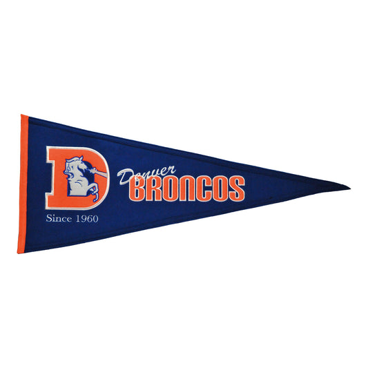 Denver Broncos Traditions Collection Wool Pennant Winning Streak Sports
