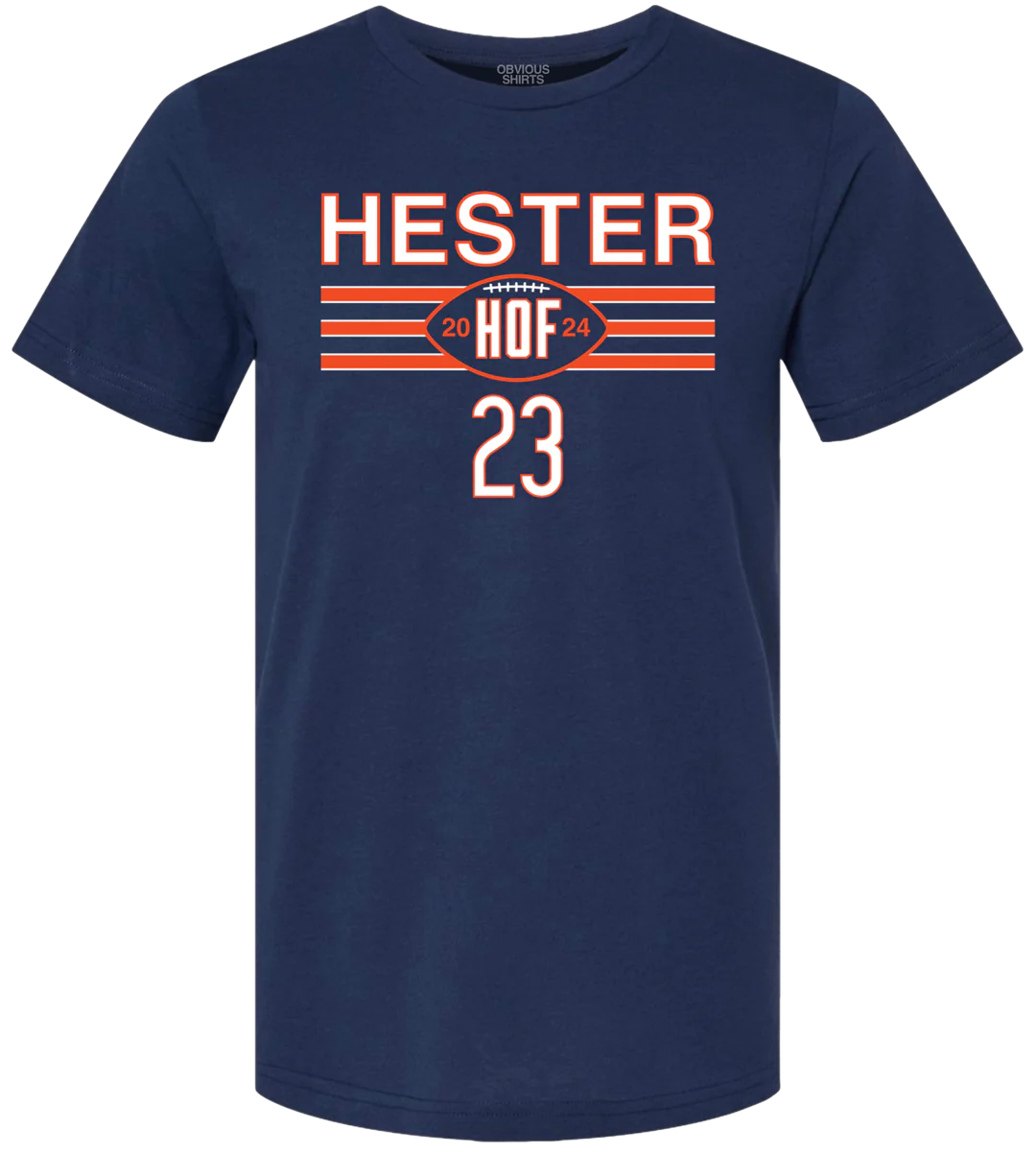 Men's Devin Hester Hall Of Fame 2024 Obvious Shirts Navy Tee