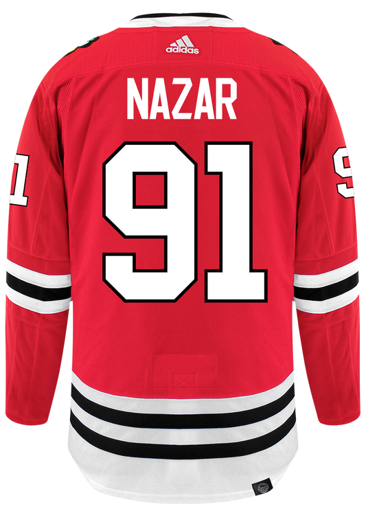 Men's Frank Nazar Chicago Blackhawks adidas Red Home Primegreen Authentic Pro Jersey