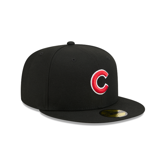 Chicago Cubs New Era Black 59FIFTY Color Basic Fitted Hat