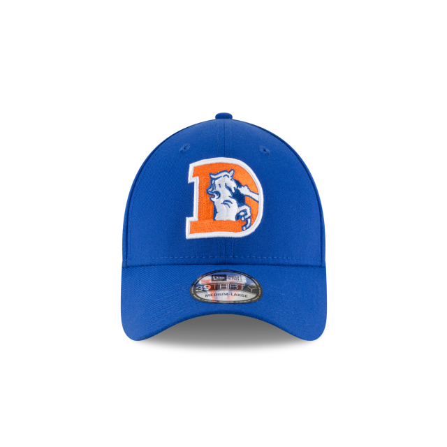 Men's Denver Broncos Alternate Logo New Era Blue Team Classic 39THIRTY Flex Hat