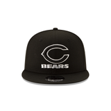 Chicago Bears New Era Black and White Basic 9FIFTY Adjustable Hat - Pro Jersey Sports
