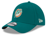 Men's Miami Dolphins Alternate Logo New Era Aqua Team Classic 39THIRTY Flex Hat - Pro Jersey Sports