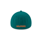 Men's Miami Dolphins Alternate Logo New Era Aqua Team Classic 39THIRTY Flex Hat - Pro Jersey Sports