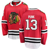 Men's CM Punk Chicago Blackhawks Red Home Premium Twill Fanatics Breakaway Replica Jersey - Pro Jersey Sports