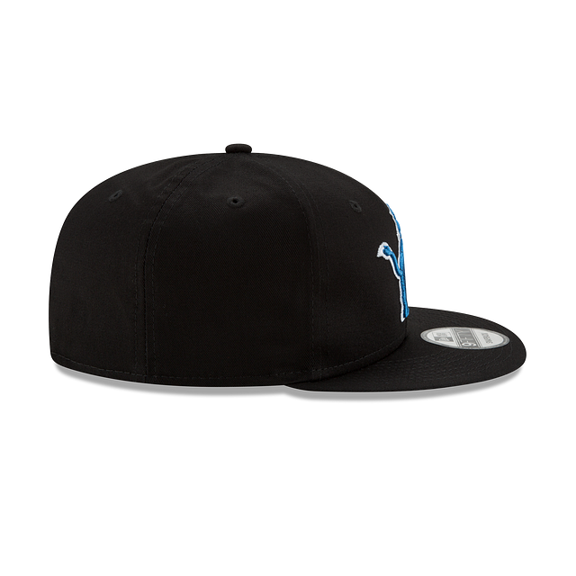 Detroit Lions New Era Black Primary Logo Basic 9FIFTY Adjustable Hat