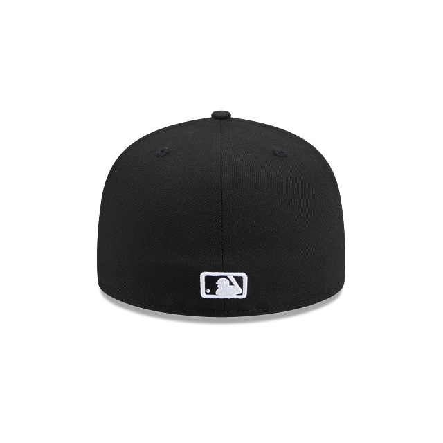 Chicago Cubs New Era Black White Outline 59FIFTY Color Basic Fitted Hat
