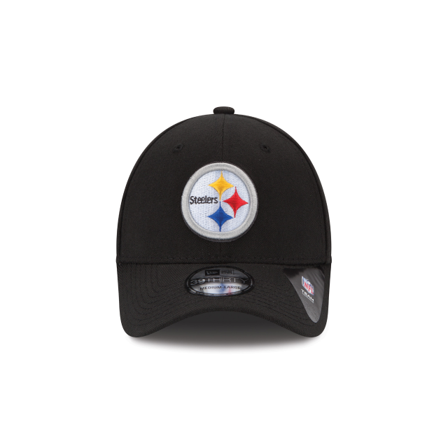Men's Pittsburgh Steelers New Era Black Team Classic 39THIRTY Flex Hat