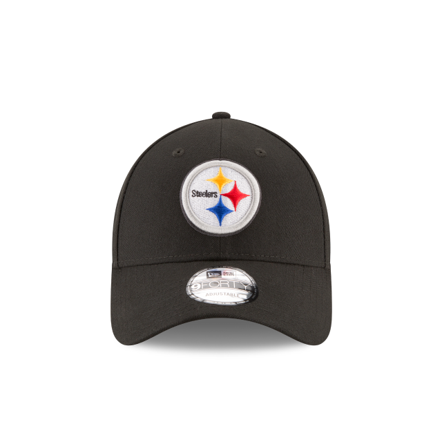 Pittsburgh Steelers Black The League Primary Logo 9FORTY Adjustable Game Cap