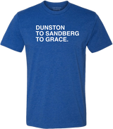 Men's Obvious Shirts Dunston To Sandberg To Grace Chicago Cubs Blue Tee - Pro Jersey Sports