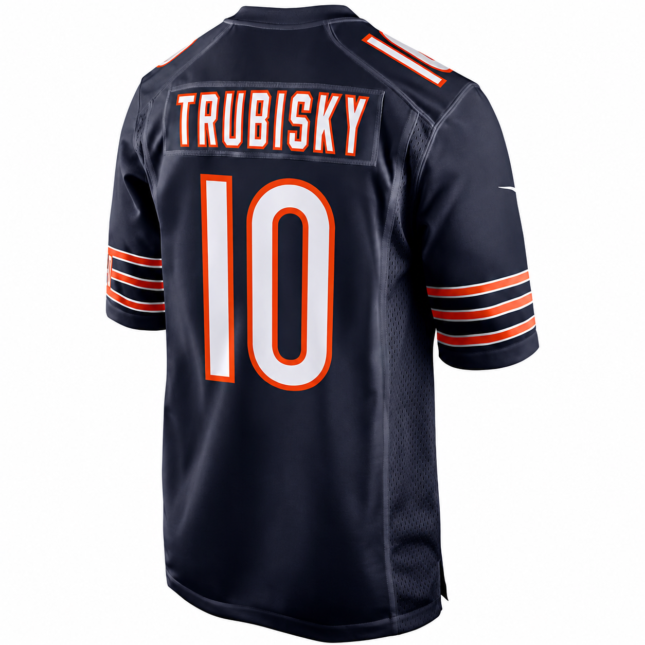 Men's Chicago Bears Mitchell Trubisky Nike Navy 100th Season Game Jersey