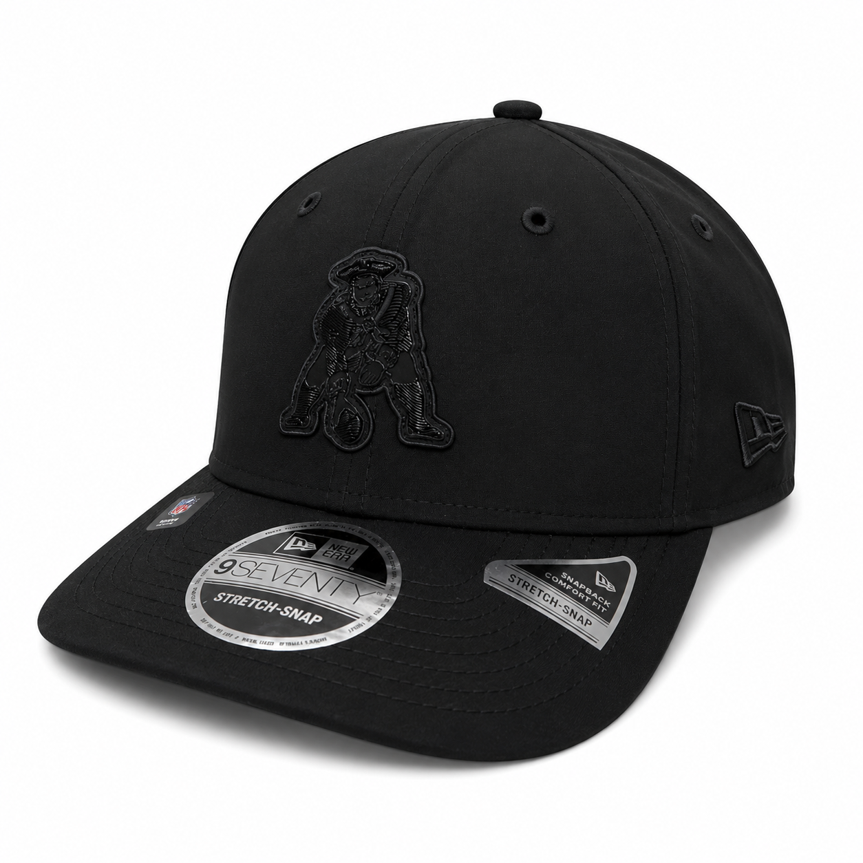 Men's New England Patriots New Era 2026 NFL Sideline 9SEVENTY Black Alternate Logo Adjustable Hat