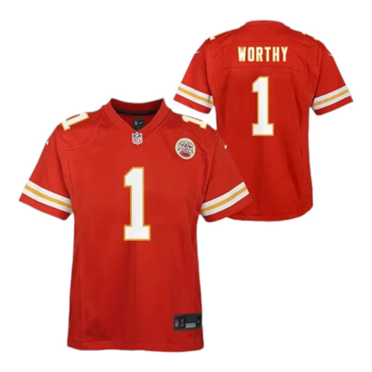 Youth Kansas City Chiefs Xavier Worthy Nike Red Game Jersey