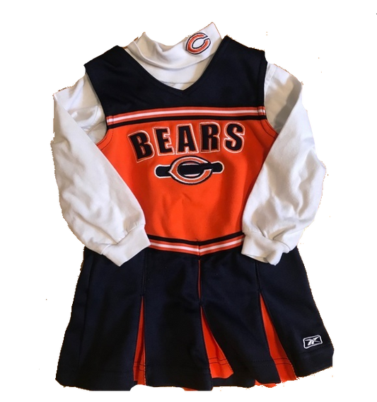 Toddler Girls Reebok Chicago Bears 2 Piece Cheerleader Outfit