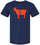 Men's Walter Payton GOAT 34 Obvious Shirts Navy Tee - Pro Jersey Sports
