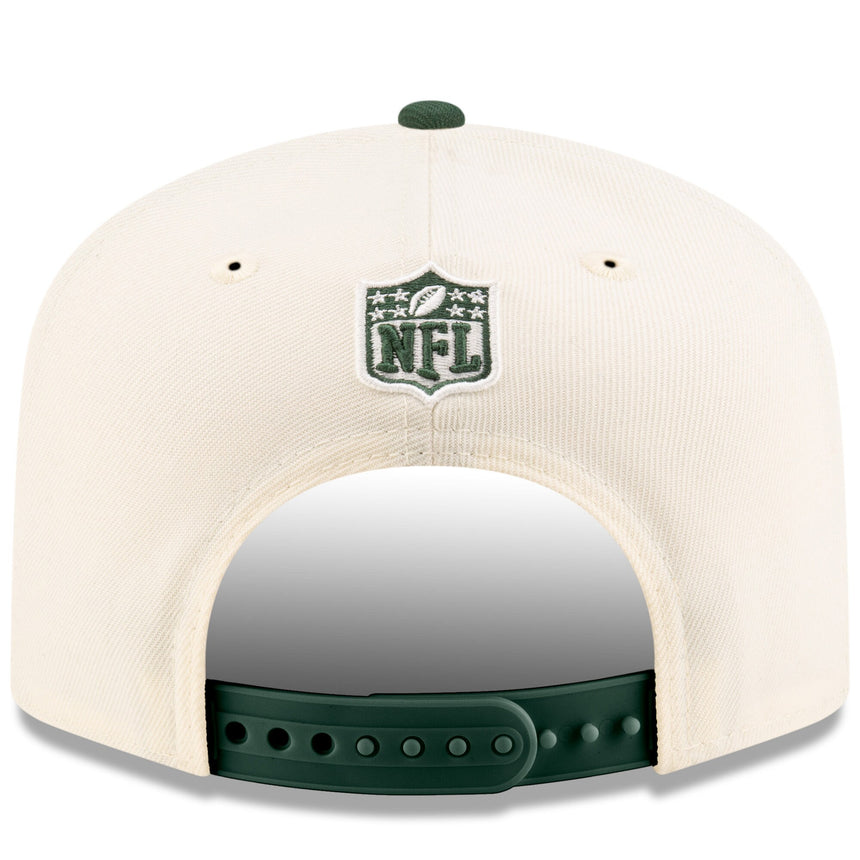 Men's Green Bay Packers New Era 2025 NFL Draft Chrome A-Frame 9FIFTY Snapback Adjustable Hat - Pro Jersey Sports