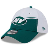 Men's New York Jets Primary Logo New Era White/Green 2023 Sideline 39THIRTY Flex Hat - Pro Jersey Sports