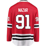 Men's Frank Nazar Chicago Blackhawks Red Home Fanatics Premium Twill Breakaway Replica Jersey - Pro Jersey Sports