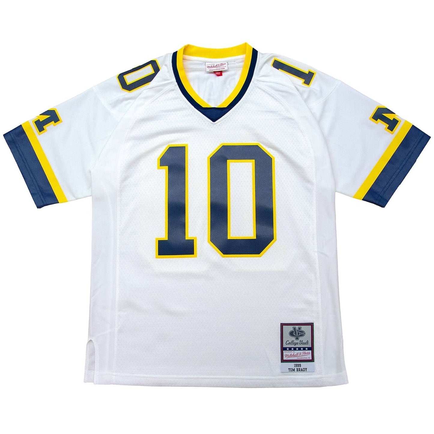 Youth Tom Brady #10 Michigan Wolverines 1999  White Mitchell & Ness Legacy NCAA Jersey