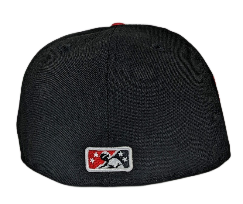Iowa Cubs New Era MILB 2 Tone Black/Red Inspired Rock Pack 59FIFTY Fitted Hat