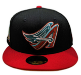 Anaheim Angels New Era 2 Tone Black/Red Guns N Roses Inspired Rock Pack 59FIFTY Fitted Hat - Pro Jersey Sports