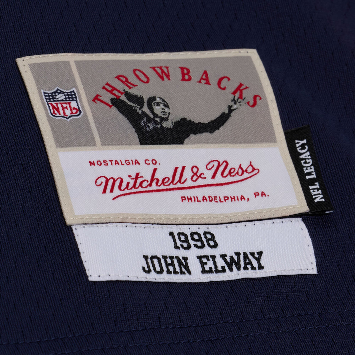 Men's Mitchell & Ness John Elway Navy Denver Broncos Legacy Replica Jersey