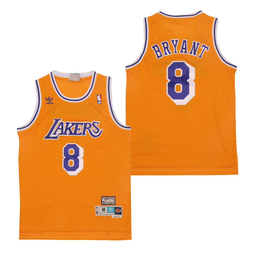 Men's Kobe Bryant Los Angeles Lakers adidas Hardwood Classics Gold 1996-97 Swingman Jersey