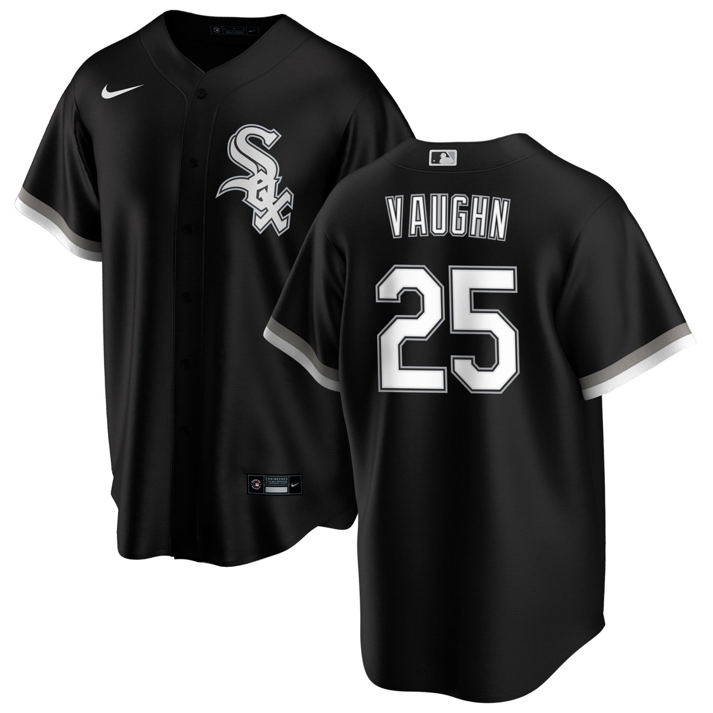 Men's Chicago White Sox Andrew Vaughn Nike Black Alternate Replica Player Name Jersey
