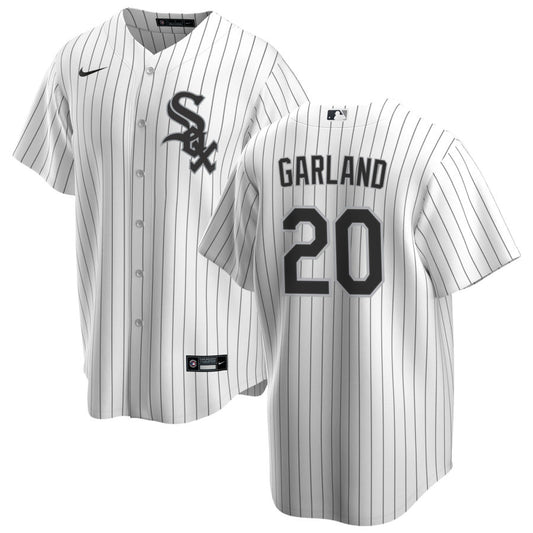 NIKE Men's Jon Garland Chicago White Sox Home Replica Jersey With Premium Lettering