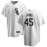 Bobby Jenks Chicago White Sox NIKE Replica Men's Home Jersey With Premium Lettering - Pro Jersey Sports