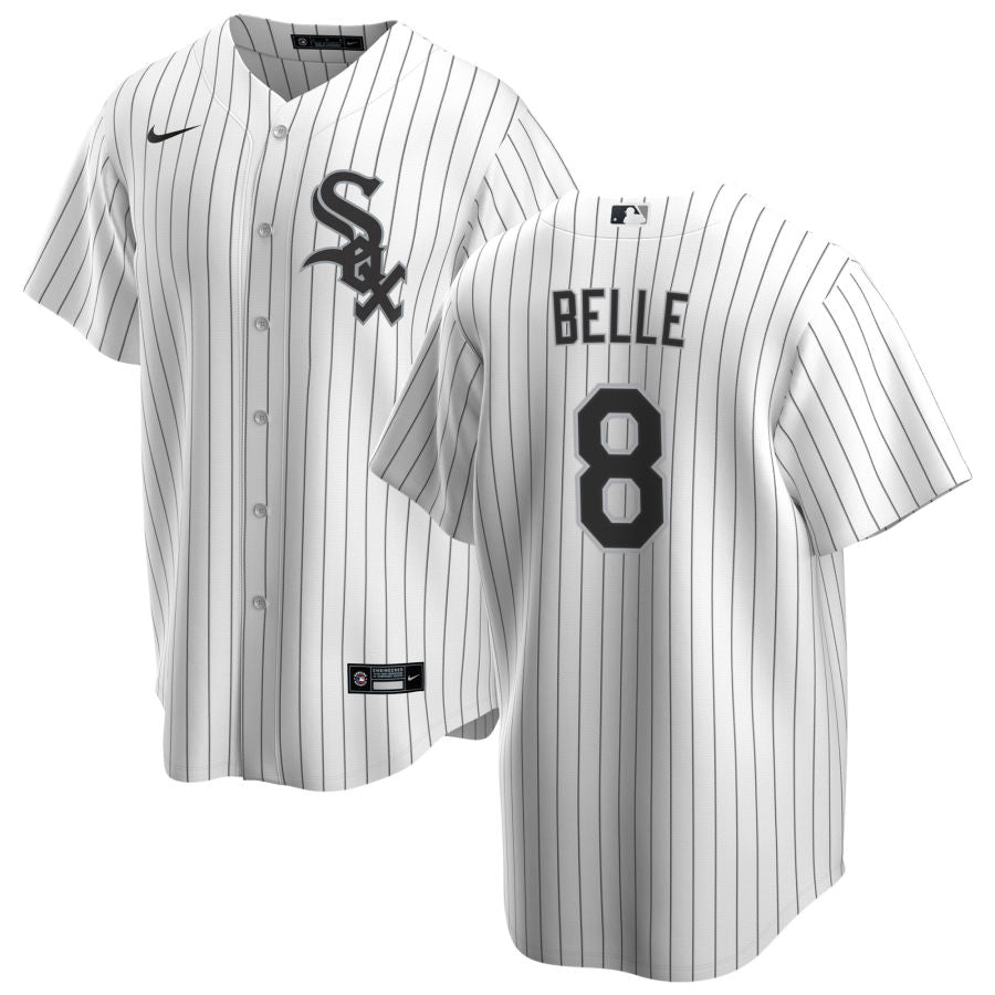 NIKE Men's Albert Belle Chicago White Sox Home Replica Jersey With Premium Lettering