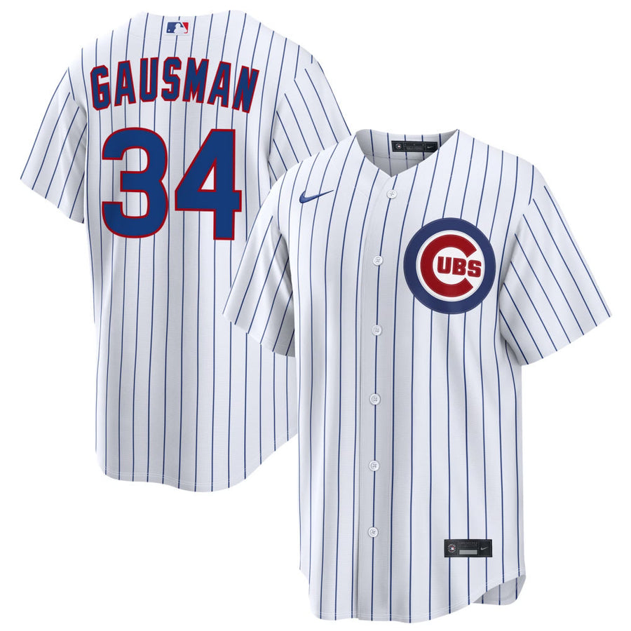 NIKE Men's Chicago Cubs Kevin Gausman Premium Twill White Home Replica Jersey