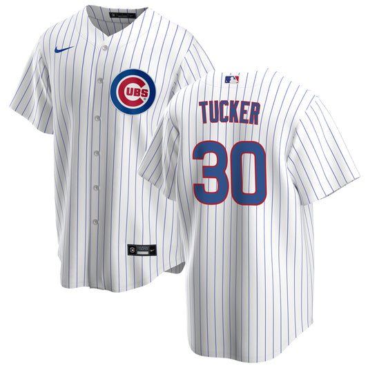 NIKE Men's Chicago Cubs Kyle Tucker White Home Premium Replica Jersey