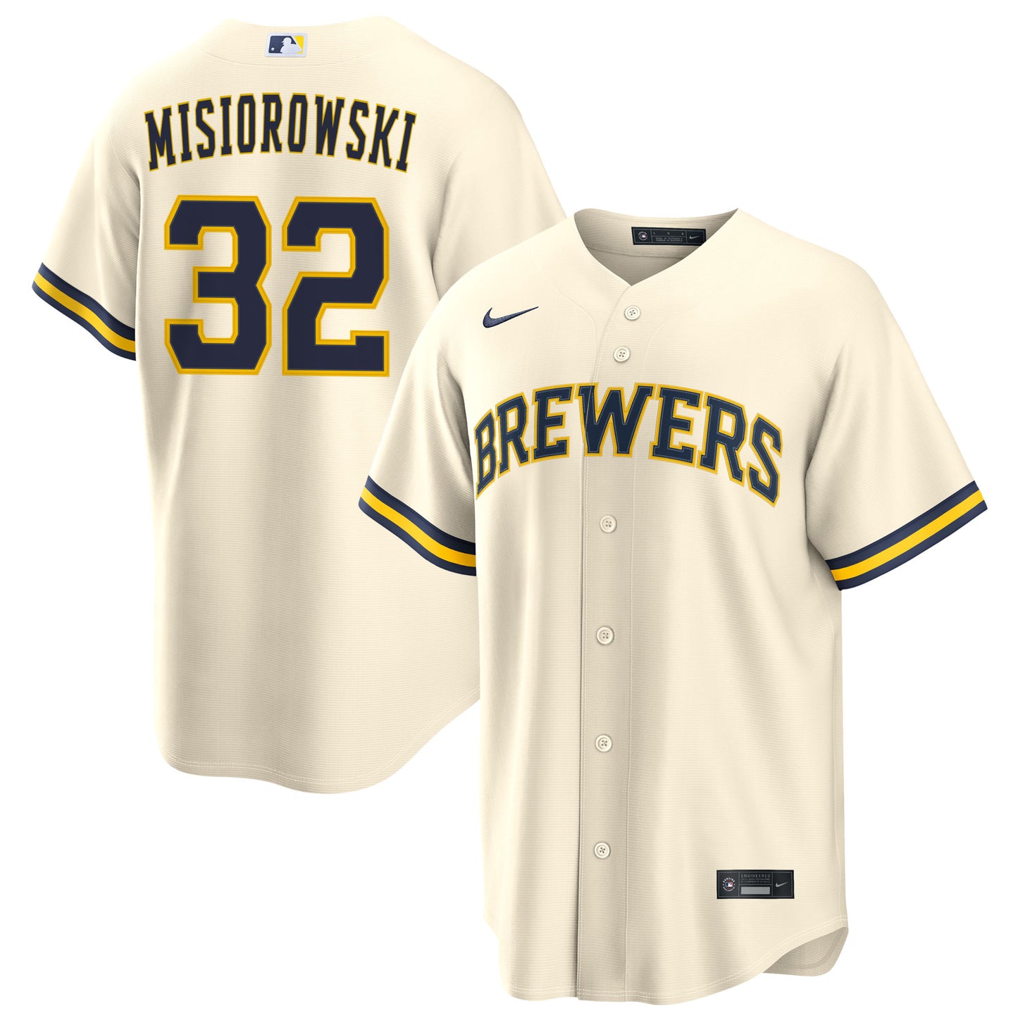 Men's Milwaukee Brewers Jacob Misiorowski Nike Cream Home Replica Jersey