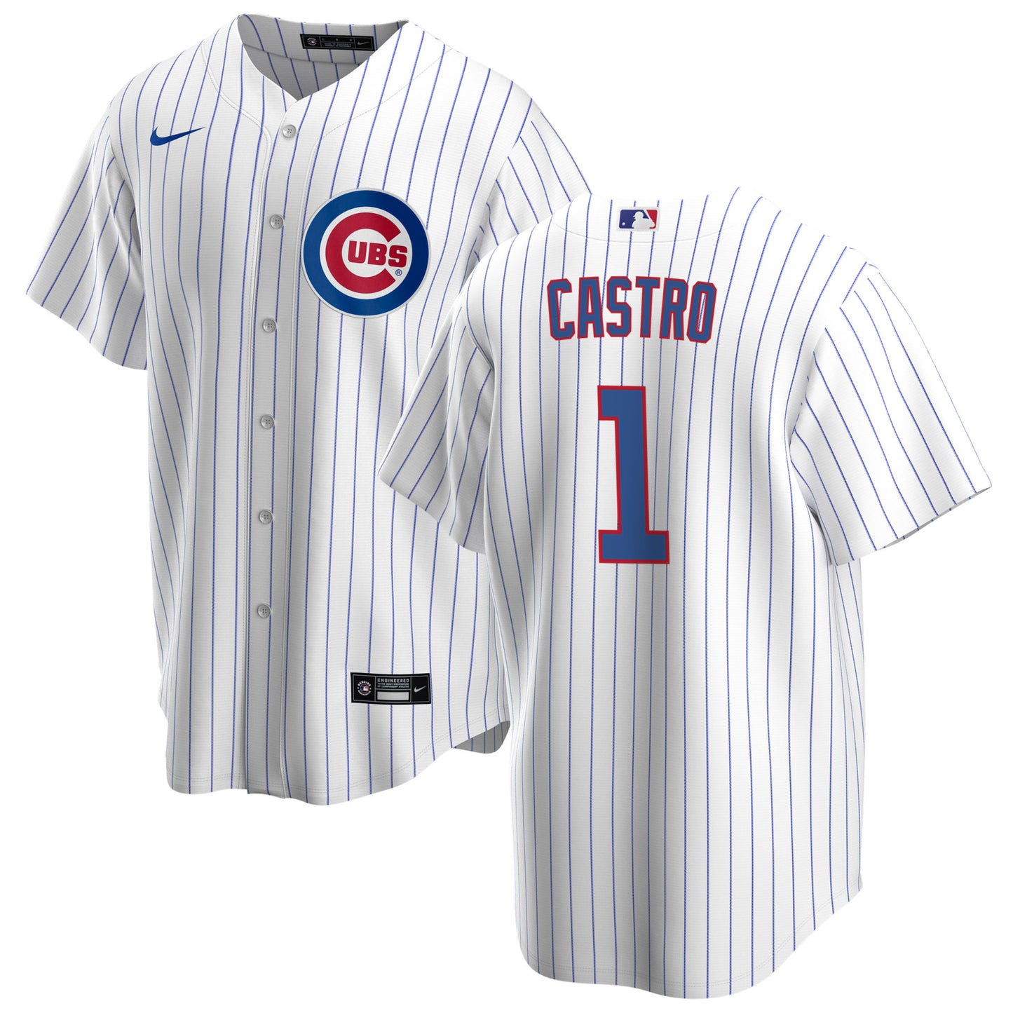 NIKE Men's Willi Castro Chicago Cubs Premium Twill White Home Replica Jersey - Pro Jersey Sports