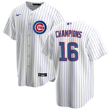 NIKE Men's 2016 World Series Champions Chicago Cubs White Home Premium Twill Replica Jersey - Pro Jersey Sports