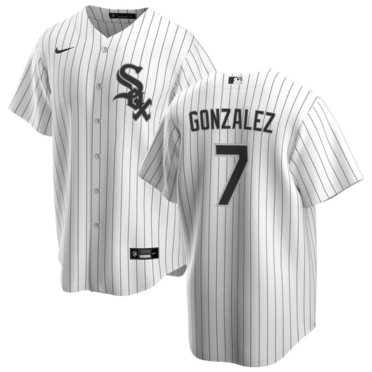 Men's Chicago White Sox Jacob Gonzalez Nike White Home Premium Replica Jersey