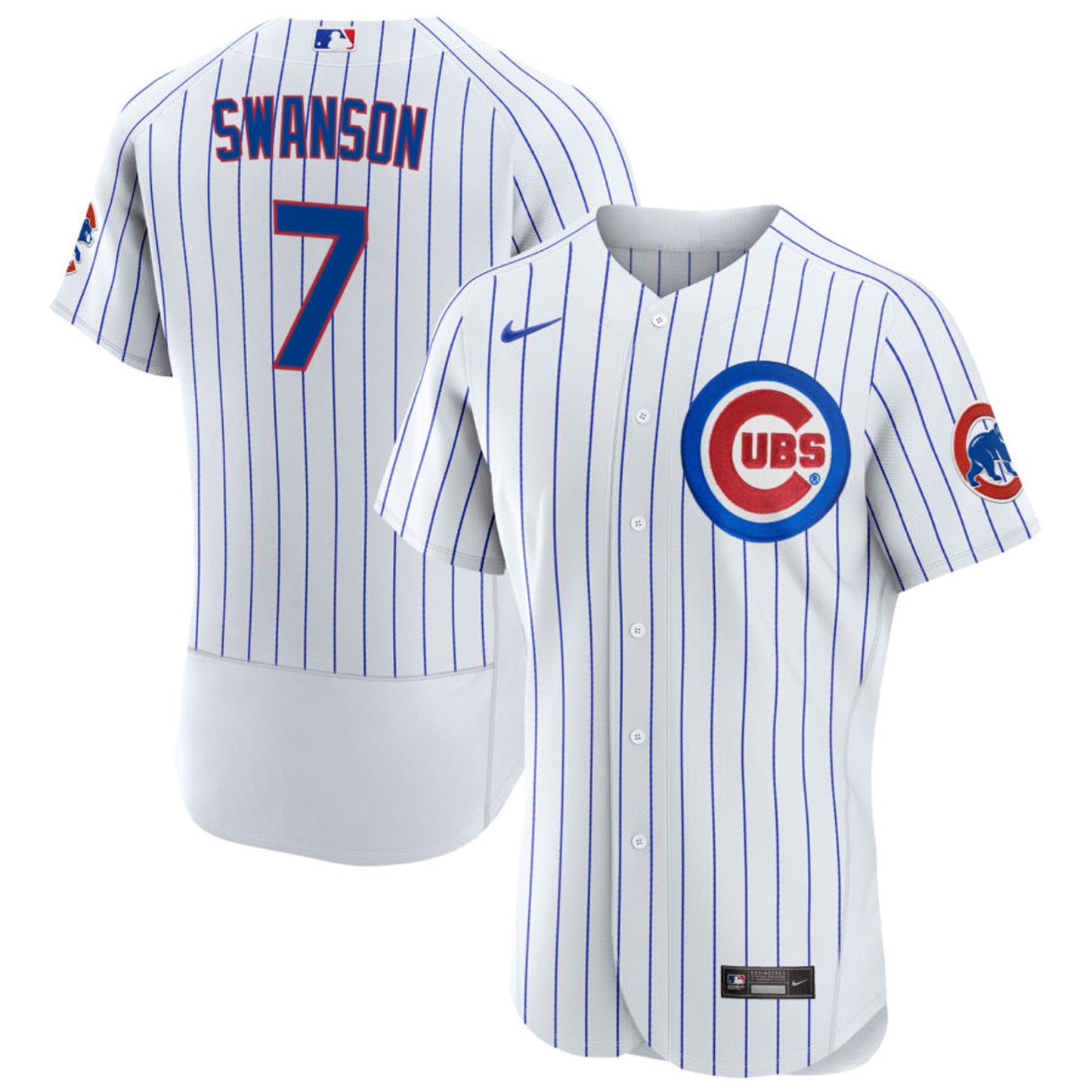 Men's Chicago Dansby Swanson Chicago Cubs Nike Home White Authentic Player Jersey
