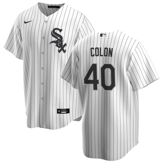 NIKE Men's Bartolo Colón Chicago White Sox White Home Premium Stitch Replica Jersey