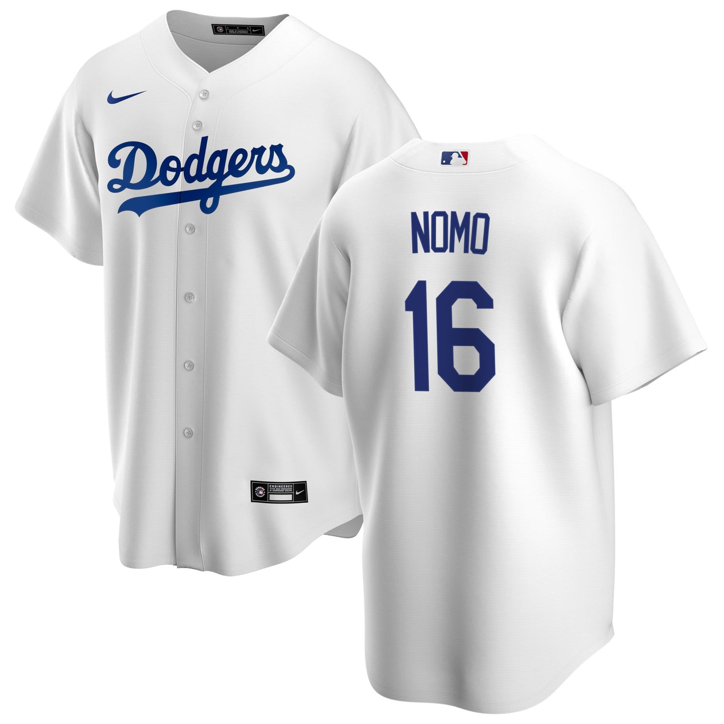 Men's Hideo Nomo Los Angeles Dodgers Nike White Home Replica Team Jersey