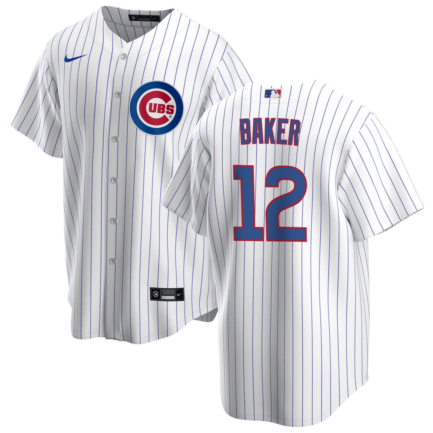 NIKE Men's Dusty Baker Chicago Cubs White Home Premium Stitch Replica Jersey - Pro Jersey Sports